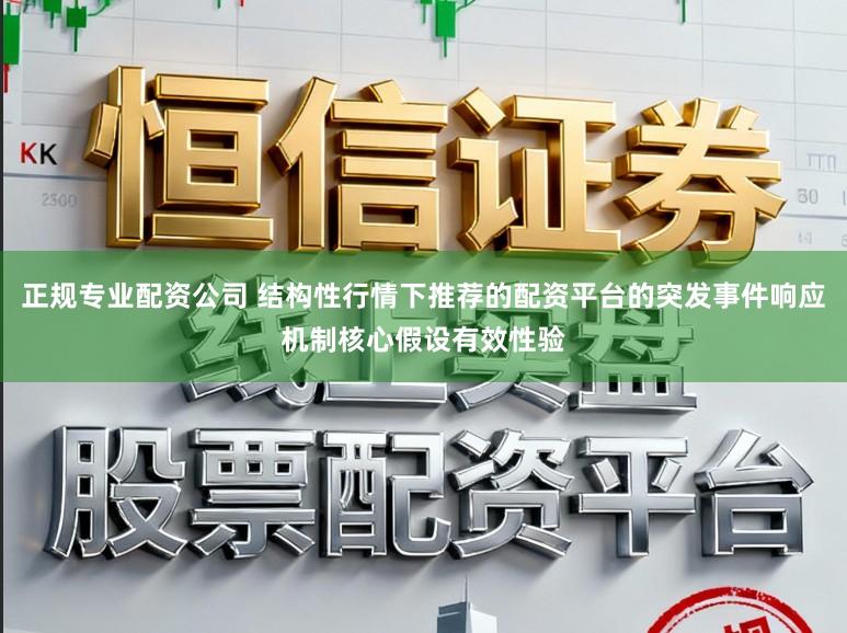 正规专业配资公司 结构性行情下推荐的配资平台的突发事件响应机制核心假设有效性验